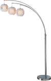 Lite Source LSF-8871PS-WHT Deion Contemporary Polished Steel LED Floor Light