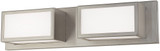 Livex 10132-91 Sutter Contemporary Brushed Nickel LED 2-Light Vanity Light