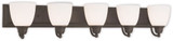 Livex 10505-07 Springfield Bronze 5-Light Bathroom Light