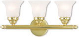 Livex 1063-02 Neptune Polished Brass 3-Light Bath Lighting