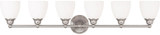 Livex 13666-91 Somerville Brushed Nickel 6-Light Vanity Light