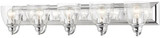 Livex 17075-05 Birmingham Polished Chrome 5-Light Bathroom Vanity Light