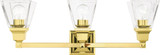 Livex 17173-02 Mission Polished Brass 3-Light Bath Light Fixture