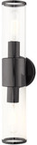 Livex 17282-46 Banca Contemporary Black Chrome 2-Light Bathroom Sconce Lighting
