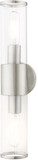 Livex 17282-91 Banca Modern Brushed Nickel 2-Light Bath Lighting Sconce