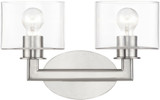 Livex 17912-91 Bernardino Modern Brushed Nickel 2-Light Vanity Light