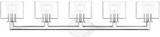 Livex 17915-05 Bernardino Contemporary Polished Chrome 5-Light Bathroom Sconce