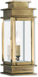 Livex 2013-01 Princeton Antique Brass Outdoor Sconce Lighting