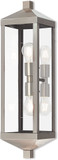 Livex 20583-91 Nyack Brushed Nickel Exterior Wall Lighting Fixture