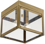 Livex 20588-01 Nyack Antique Brass Outdoor Ceiling Lighting