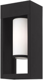 Livex 20982-04 Bleecker Contemporary Black Exterior 13.5" Wall Sconce Light