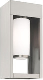 Livex 20982-91 Bleecker Modern Brushed Nickel Outdoor 13.5" Wall Sconce