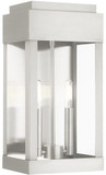 Livex 21235-91 York Brushed Nickel Outdoor 16" Wall Lighting Fixture