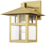 Livex 21323-32 Crestlake Modern Satin Gold 9" Outdoor Lighting Wall Sconce