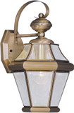Livex 2161-01 Georgetown Outdoor Antique Brass Wall Mounted Lamp