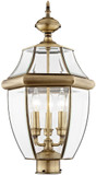 Livex 2354-01 Monterey Antique Brass Large Exterior Post Light
