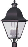 Livex 2548-07 Amwell Traditional Bronze Pole Lighting Fixture