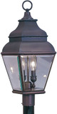 Livex 2592-07 Exeter Bronze Post Lighting Fixture