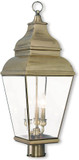 Livex 2594-01 Exeter Antique Brass Lamp Post Light Fixture