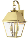 Livex 27215-08 Wentworth Natural Brass Outdoor Sconce Lighting