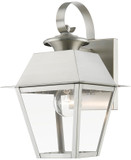 Livex 27212-91 Wentworth Brushed Nickel Outdoor Wall Lighting Sconce