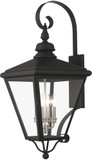 Livex 27374-04 Adams Black with Brushed Nickel 34.5" Outdoor Wall Lighting