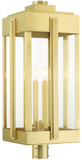 Livex 27719-08 Lexington Modern Natural Brass Exterior 31" Post Lighting