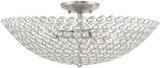 Livex 40447-91 Cassandra Brushed Nickel 20" Overhead Lighting Fixture