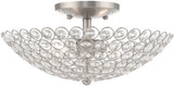 Livex 40443-91 Cassandra Brushed Nickel 13" Home Ceiling Lighting
