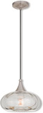 Livex 40603-91 Art Glass Contemporary Brushed Nickel Mini Drop Ceiling Light Fixture