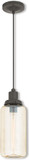 Livex 40634-92 Art Glass Modern English Bronze Mini Ceiling Pendant Light