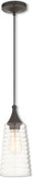Livex 40637-92 Art Glass Contemporary English Bronze Mini Pendant Lighting