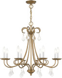 Livex 40878-48 Daphne Antique Gold Leaf Chandelier Light