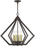Livex 40926-92 Prism Contemporary English Bronze with Antique Brass 26" Hanging Pendant Lighting