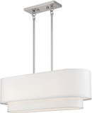 Livex 41085-91 Manorwood Modern Brushed Nickel Kitchen Island Light Fixture