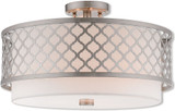 Livex 41109-91 Arabesque Brushed Nickel Ceiling Light Fixture