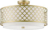 Livex 41109-33 Arabesque Soft Gold Flush Mount Lighting