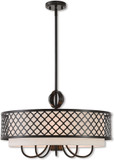 Livex 41116-92 Arabesque English Bronze 24" Drum Pendant Hanging Light