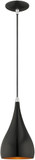 Livex 41171-68 Modern Shiny Black Mini Drop Ceiling Lighting