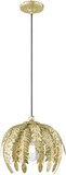 Livex 41231-28 Acanthus Modern Winter Gold Mini Hanging Pendant Light