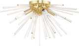 Livex 41250-12 Utopia Satin Brass Ceiling Light