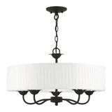 Livex 41775-04 Edinburgh Black 23" Drum Ceiling Light Pendant