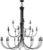 Livex 42686-04 Estate Modern Black Hanging Chandelier