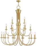 Livex 42688-02 Estate Polished Brass Chandelier Lamp