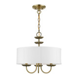 Livex 42983-01 Brookdale Antique Brass 16" Drum Ceiling Light Pendant