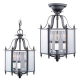 Livex 4403-07 Livingston Bronze Foyer Light Fixture / Flush Ceiling Light Fixture