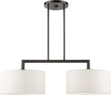 Livex 45492-46 Meridian Modern Black Chrome 35" Kitchen Island Lighting