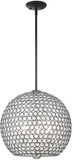 Livex 45723-04 Cassandra Black 16" Pendant Light