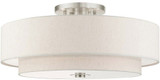 Livex 45849-91 Meridian Contemporary Brushed Nickel Ceiling Light