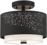 Livex 46267-04 Noria Modern Black 12" Ceiling Lighting Fixture